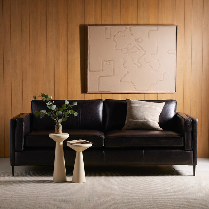 Emery Designer Top Grain Leather Sofa