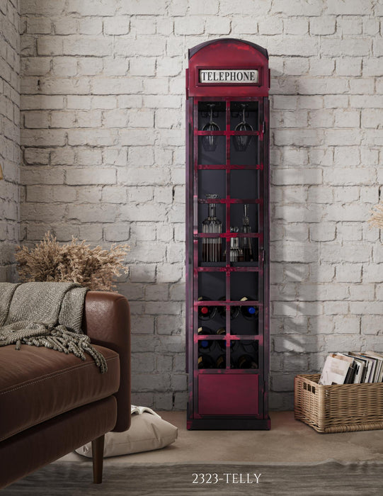 London Vintage Phone Booth Bar Cabinet