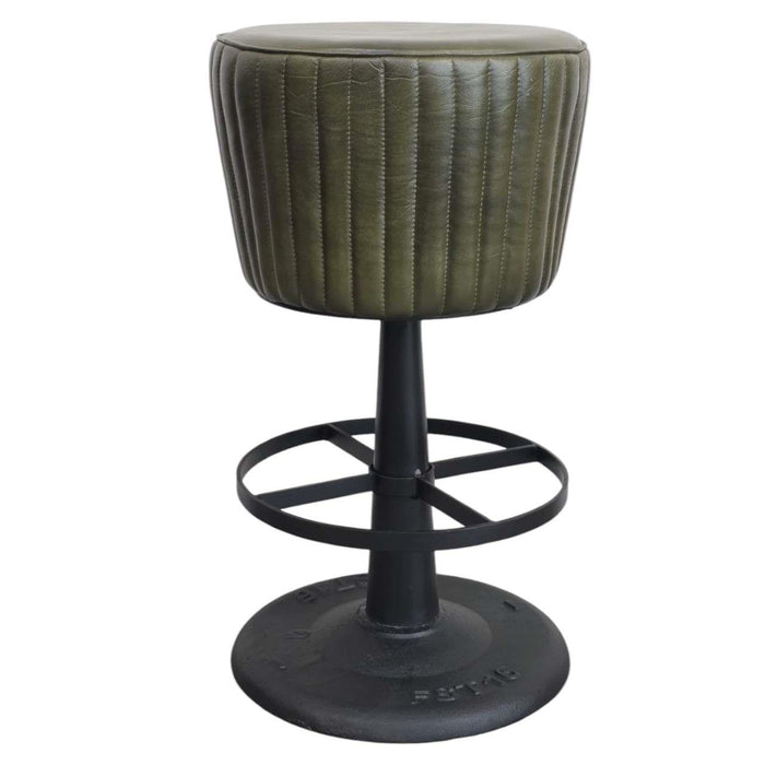 Mushroom Leather Counter Height Stool