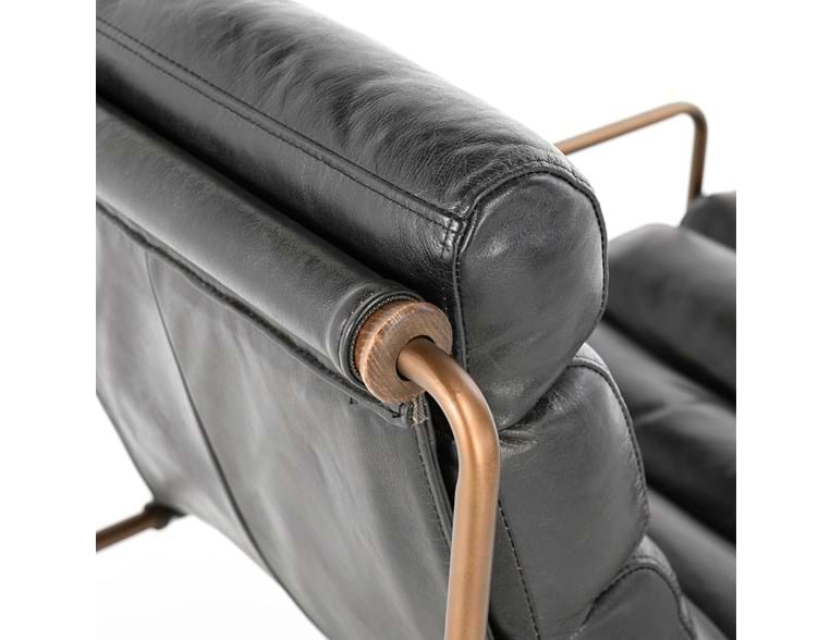 Argo Leather Designer Accent Chair