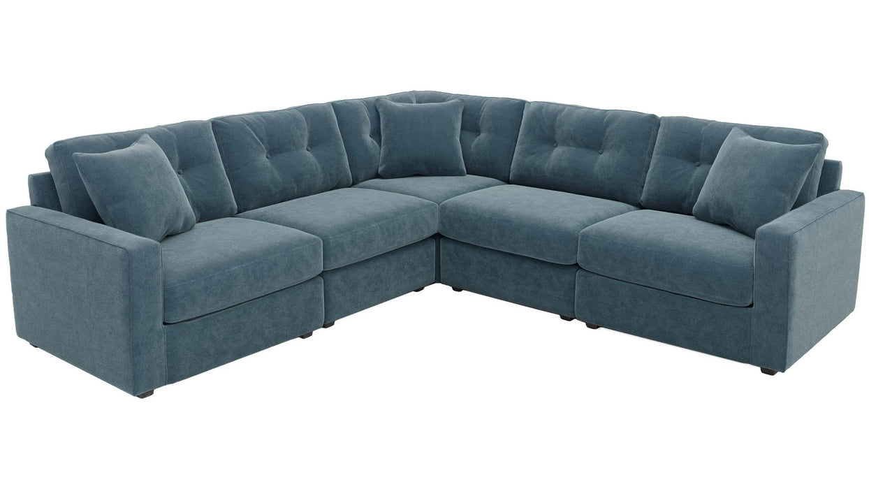 New Horizon Teal Sectional, 6PC