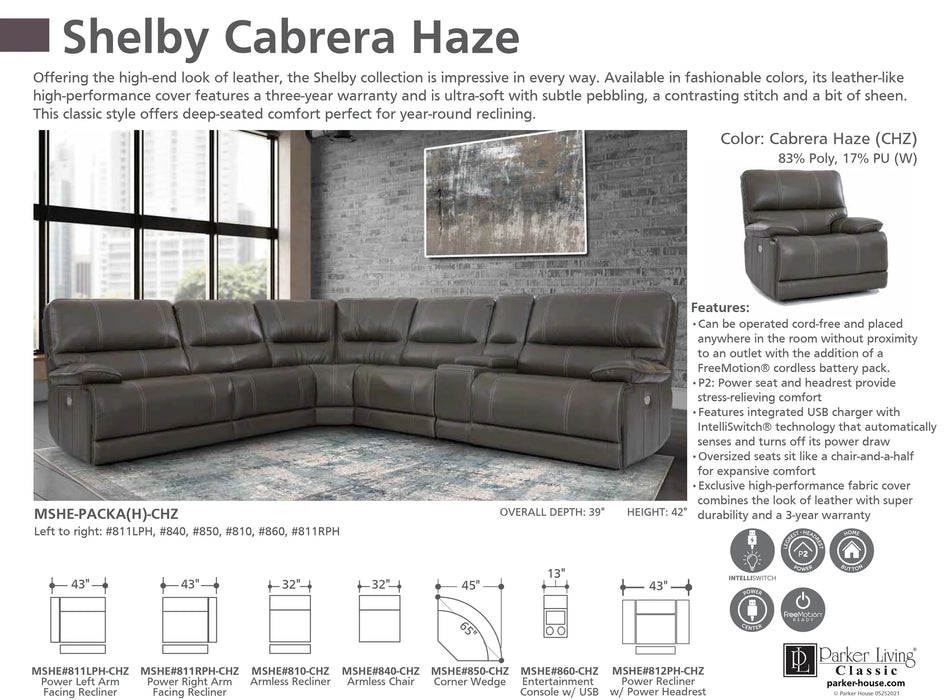 Shelby 6pc Power Sectional