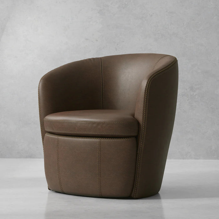 Barolo Top Grain Leather Swivel Chair