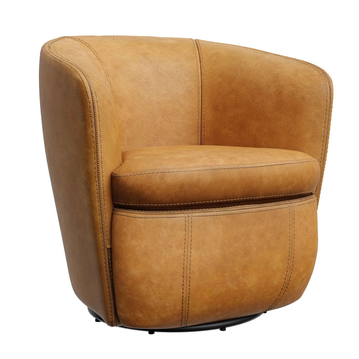 Barolo Top Grain Leather Swivel Chair