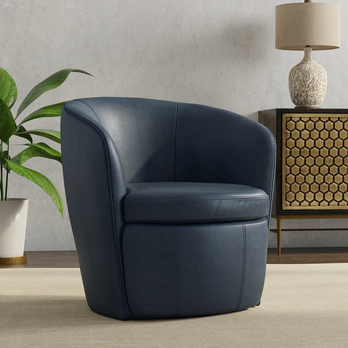 Barolo Top Grain Leather Swivel Chair