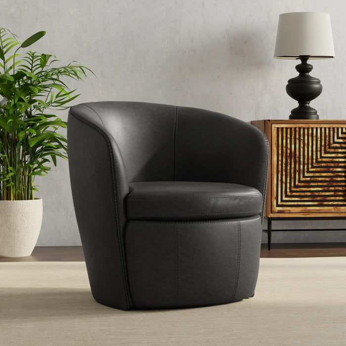 Barolo Top Grain Leather Swivel Chair