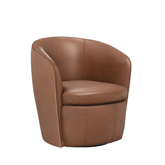 Barolo Top Grain Leather Swivel Chair