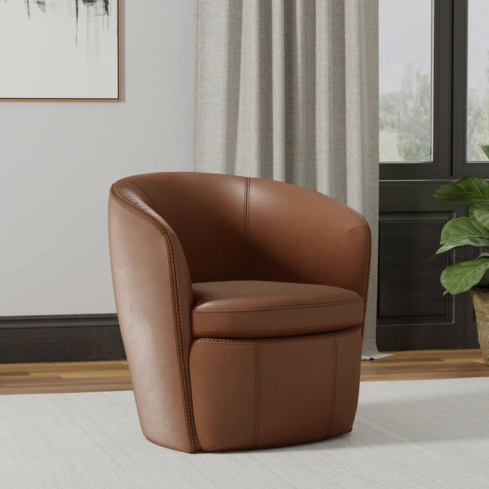 Barolo Top Grain Leather Swivel Chair