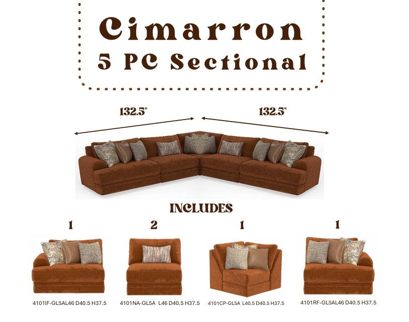 Cimaron 5pc Sectional