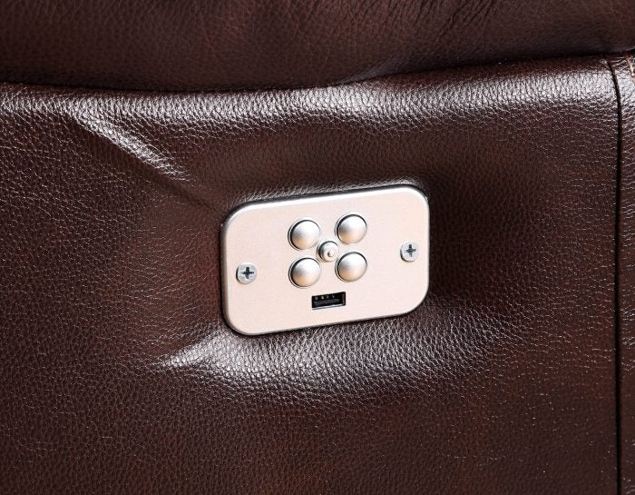 Denver Top Grain Leather 6pc Sectional