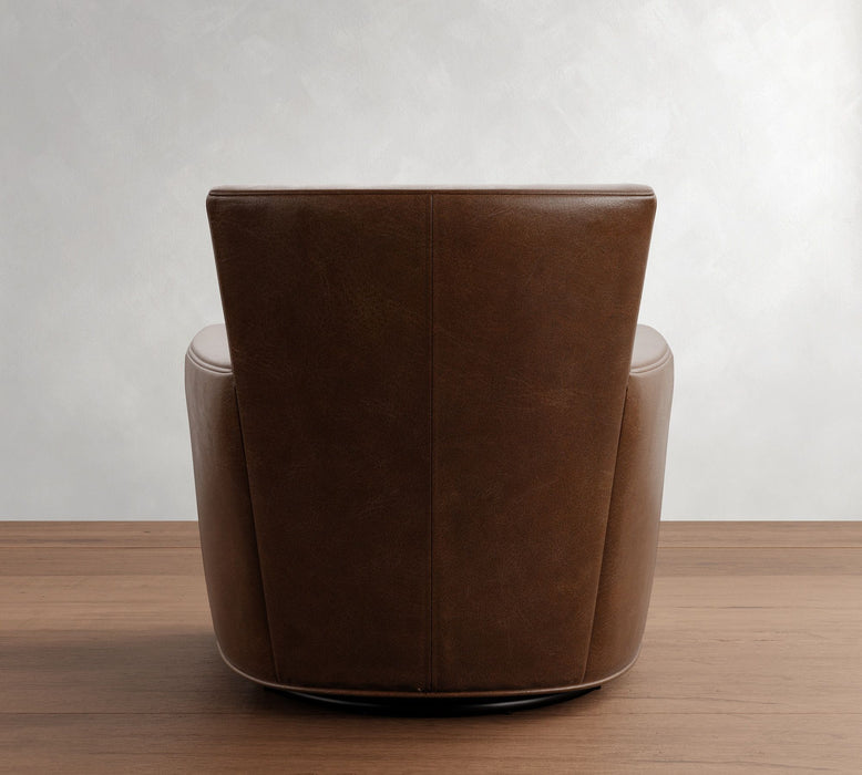 Irving Leather Swivel Chair