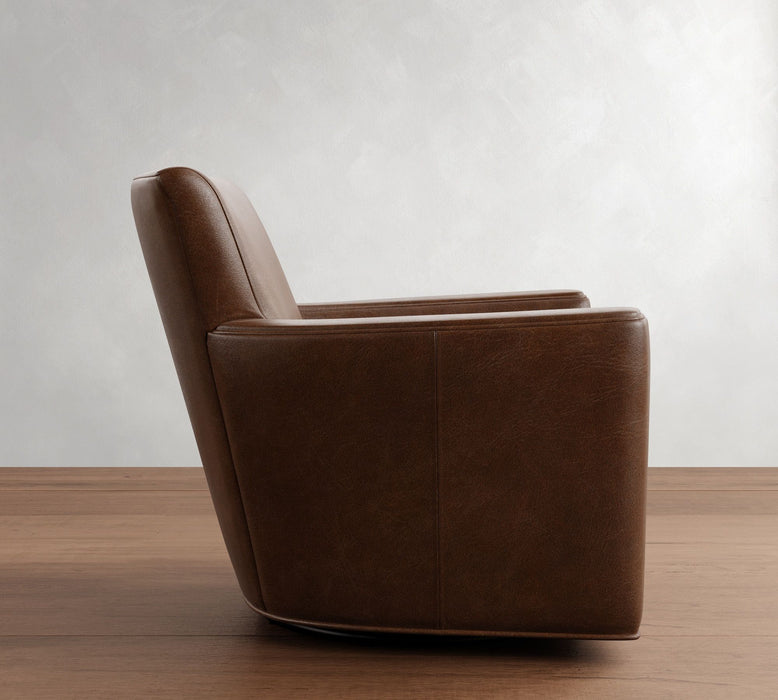 Irving Leather Swivel Chair