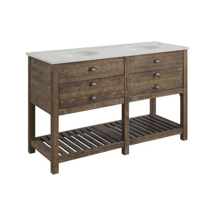 Cayhill 57" Double Sink Reclaimed Wood Vanity *Arriving Late September*