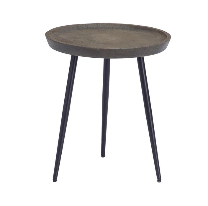 Redding Grey Solid Wood Accent Table