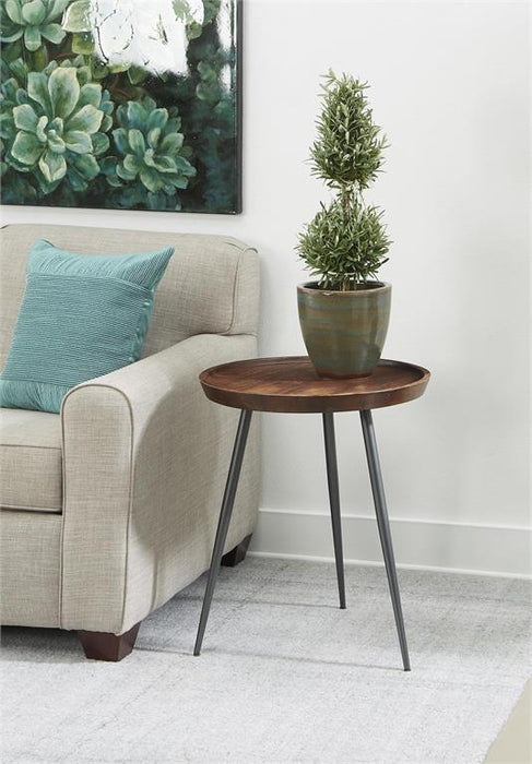 Redding Brown Solid Wood Accent Table