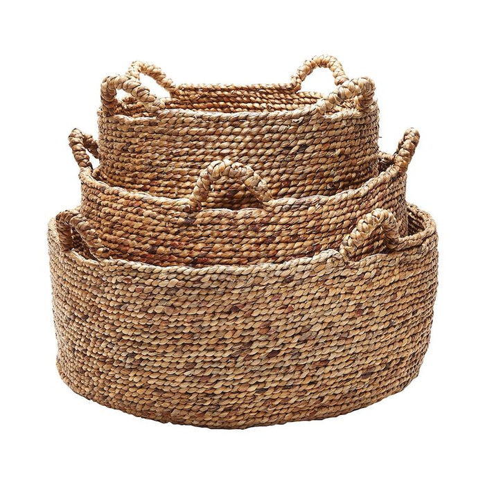 Natural Low Rise Baskets Set of 3