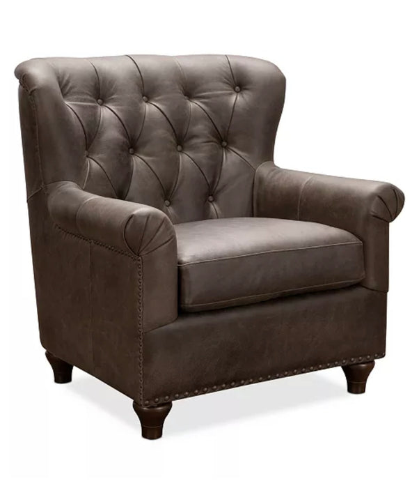 Charlie Top Grain Leather Accent Chair