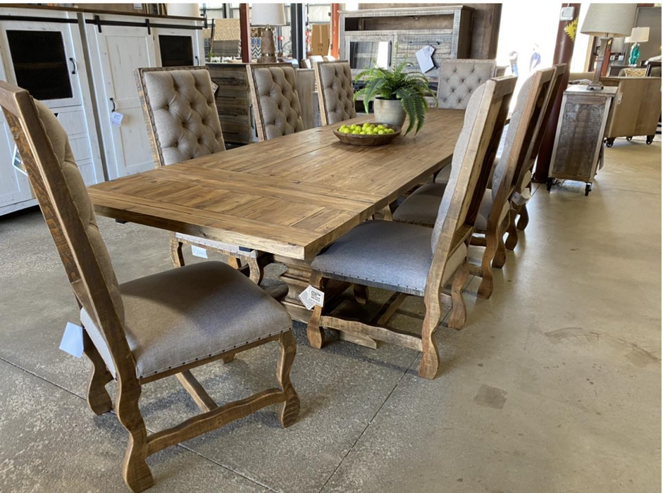 100% RECLAIMED SOLID WOOD 9PC DINING SET