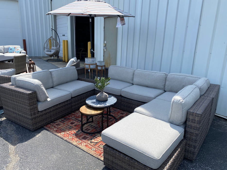Tamyra 8PC Outdoor Wicker Sectional