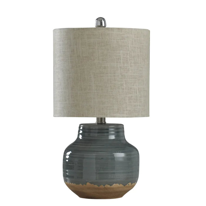 Natural Grey Glazed Table Lamp