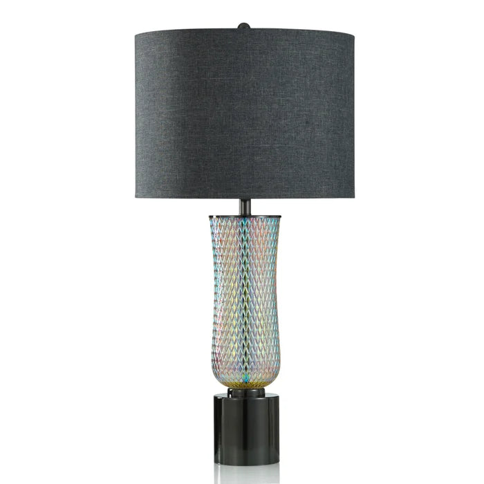 Prismatic Glass & Steel Table Lamp
