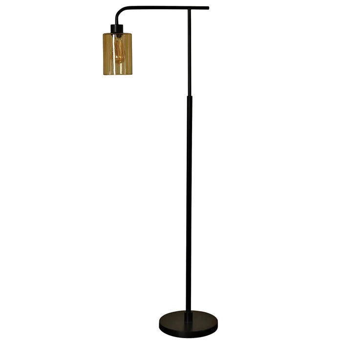 Amber glass floor deals lamp